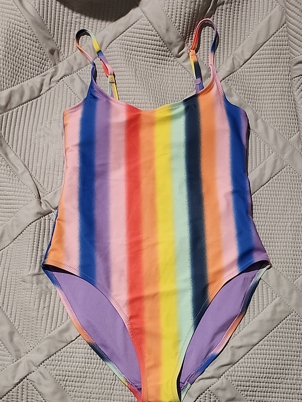Old Navy Multicolor Rainbow One-Piece Swimsuit